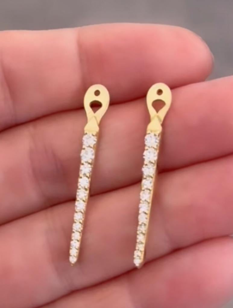 18k Yellow Gold Diamond Bar Extensions