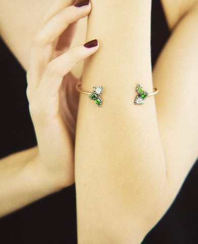Mini Trio Bangle: Green + White Payment 3 of 3