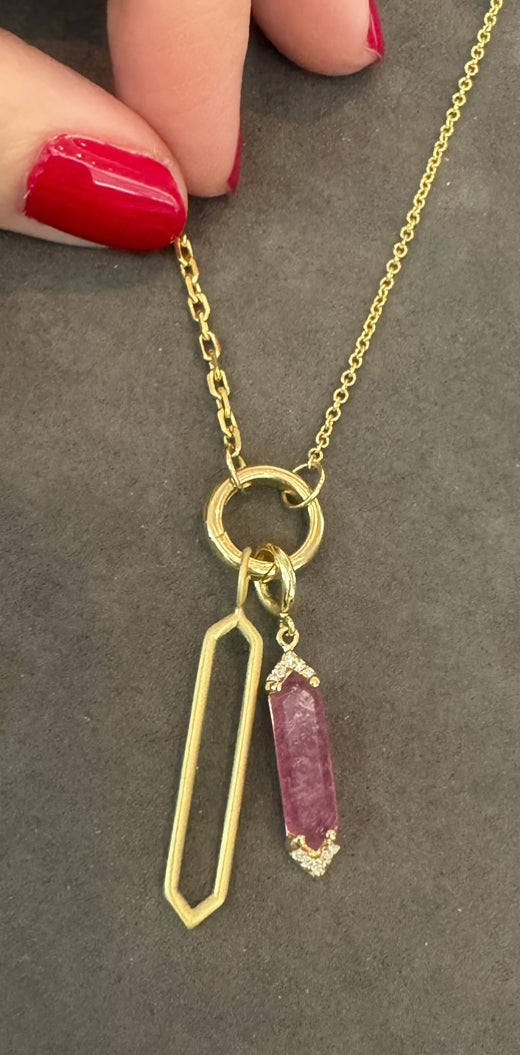 Yellow Gold Hybrid Chain with Charms