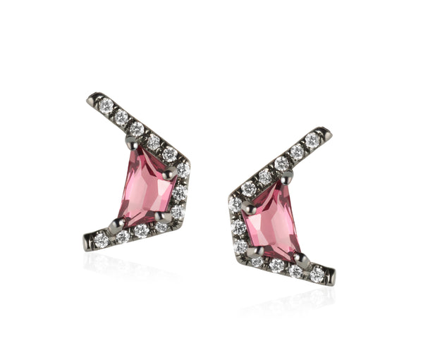 Micro Earrings Rhodolite Garnet