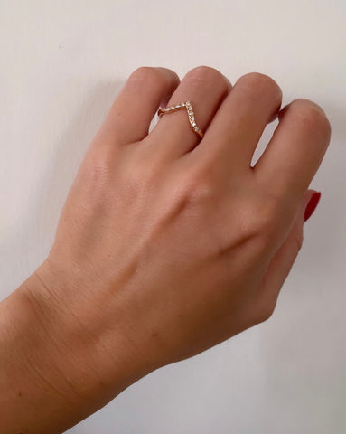 Rose Gold V Ring